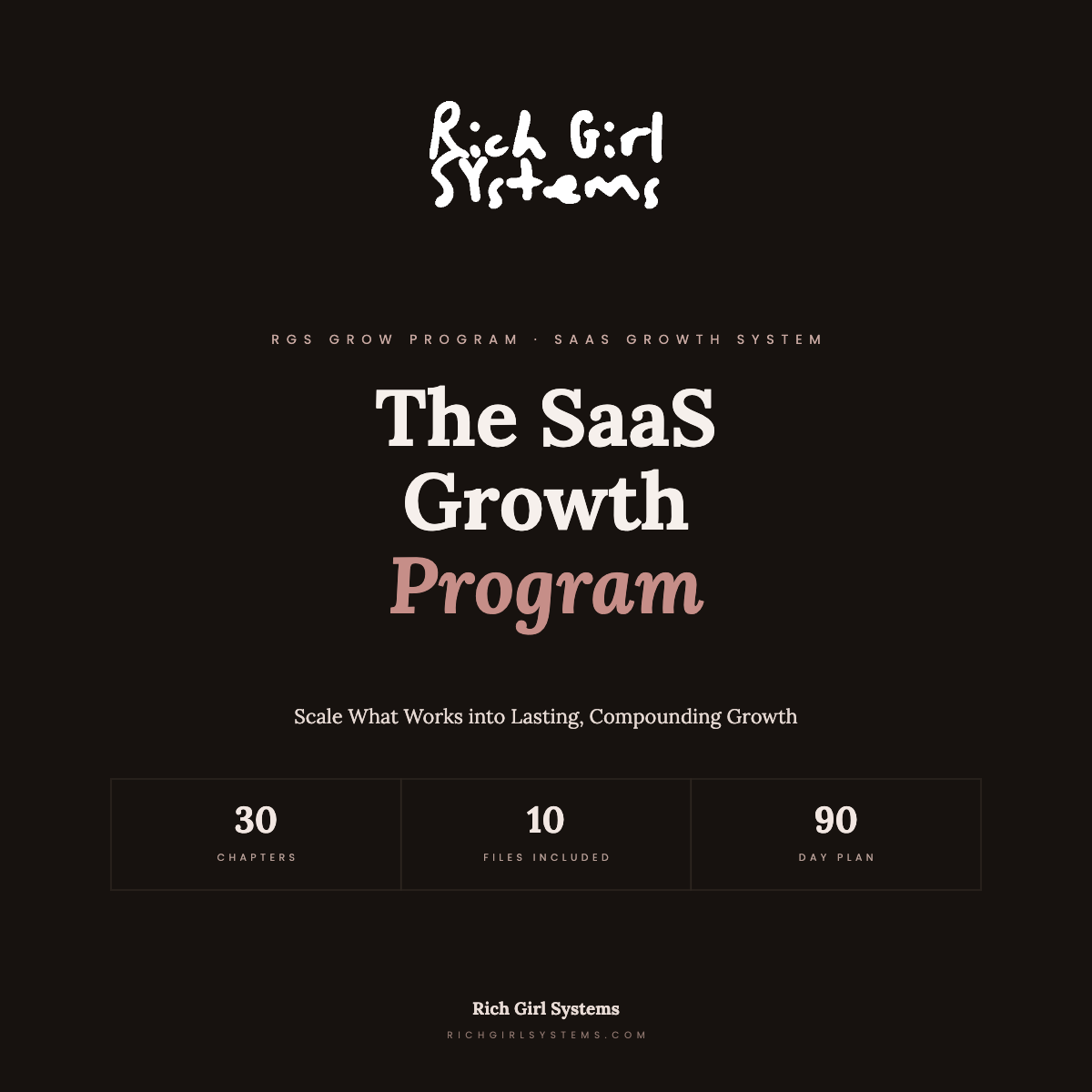 SaaS Growth Program - Rich Girl Systems Grow Program