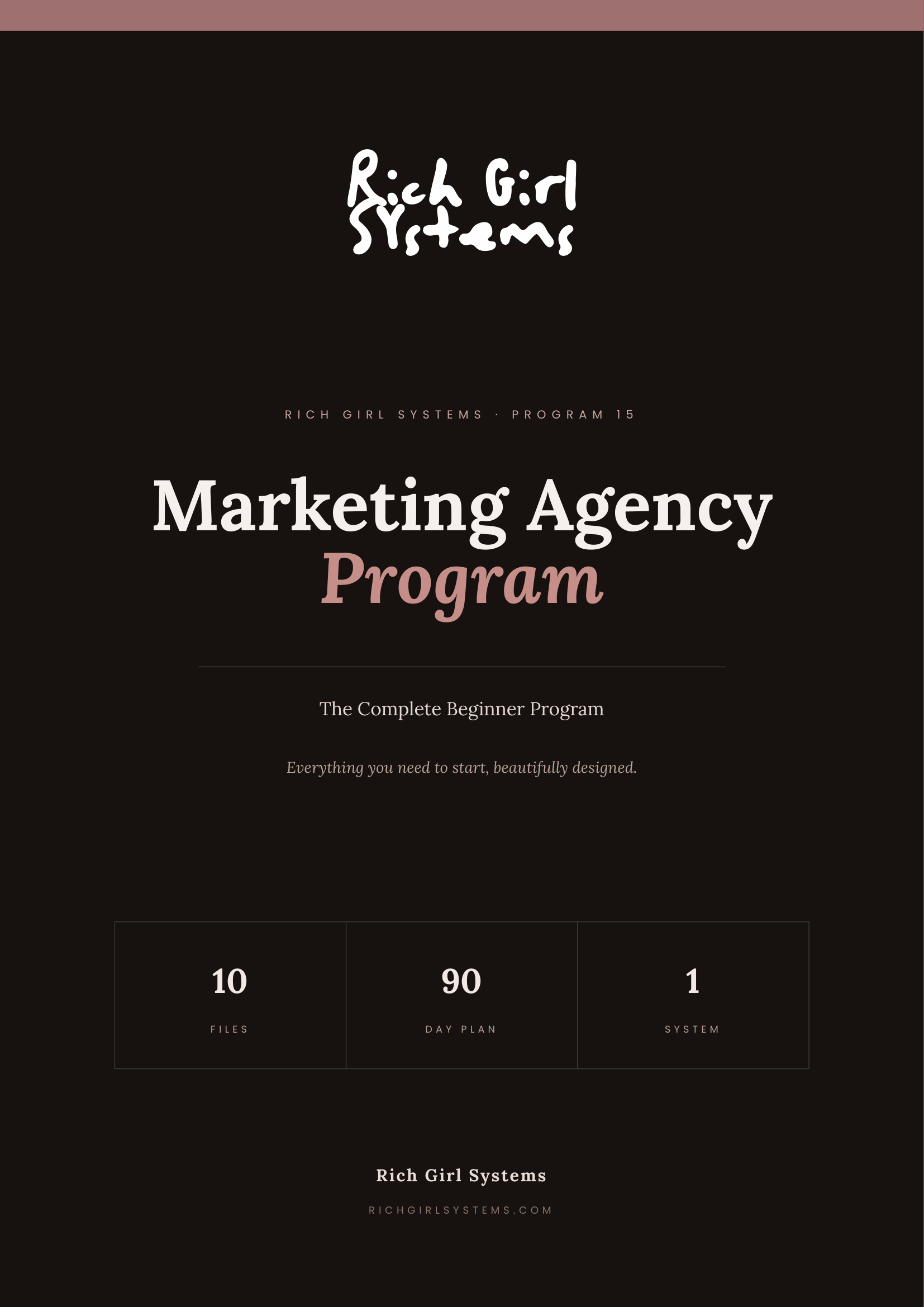 Marketing Agency Program cover