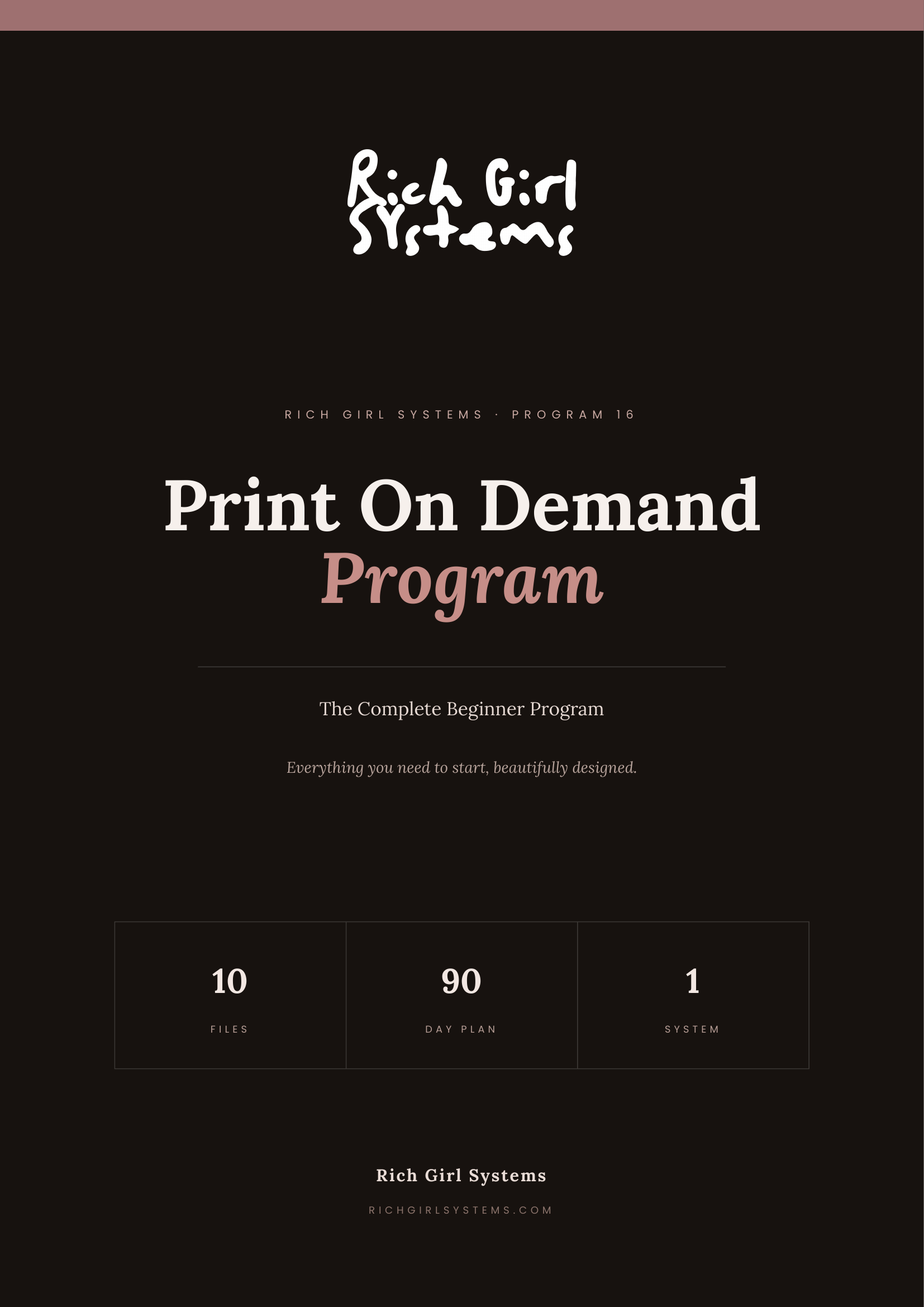 Print On Demand Program cover