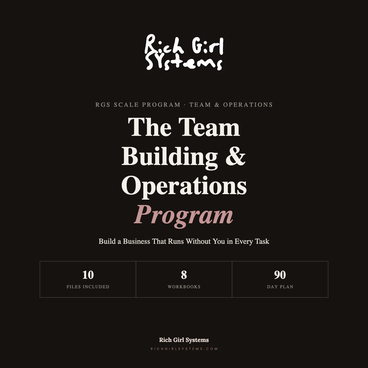 Team Building & Operations Scale Program