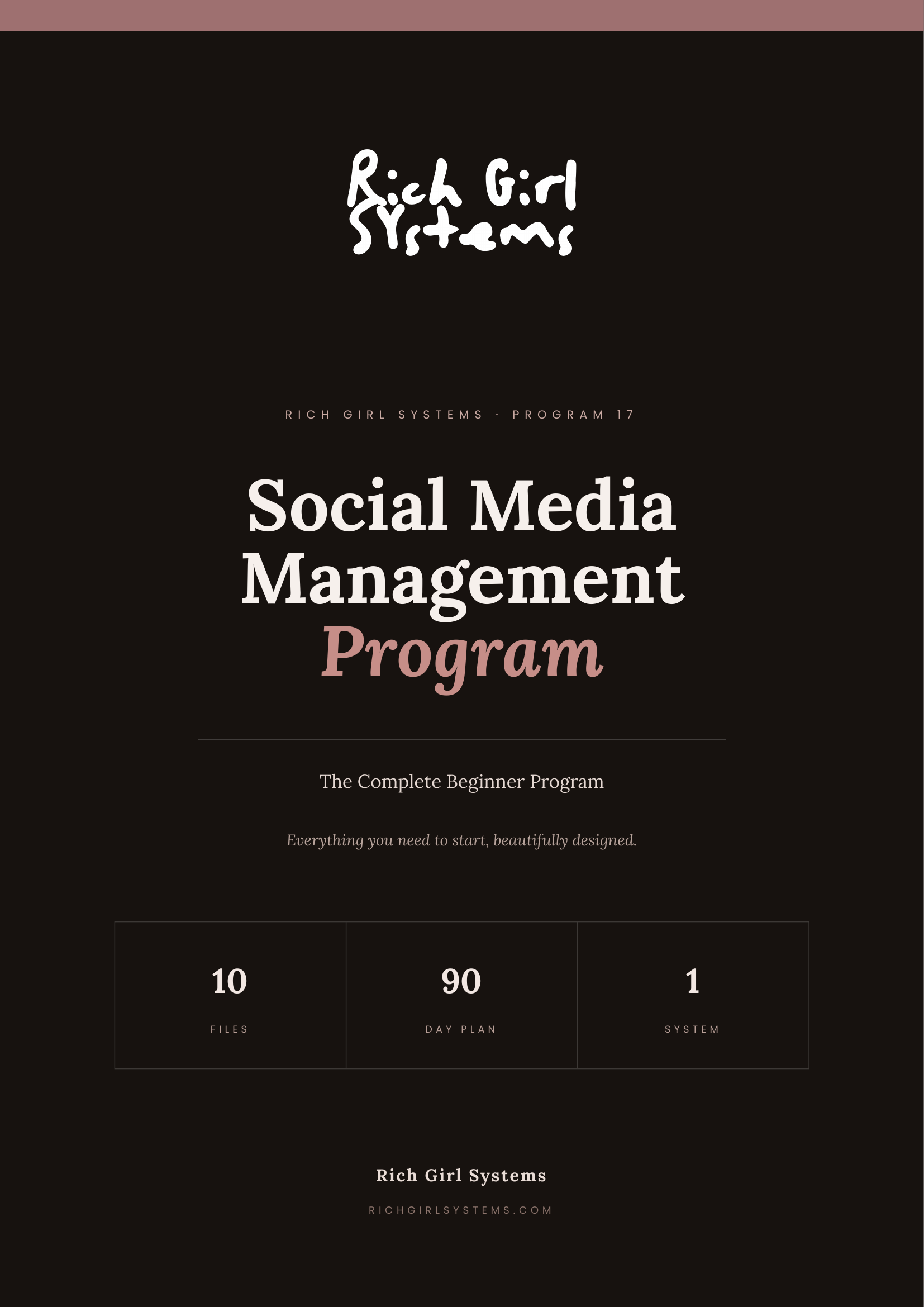 Social Media Management Program cover